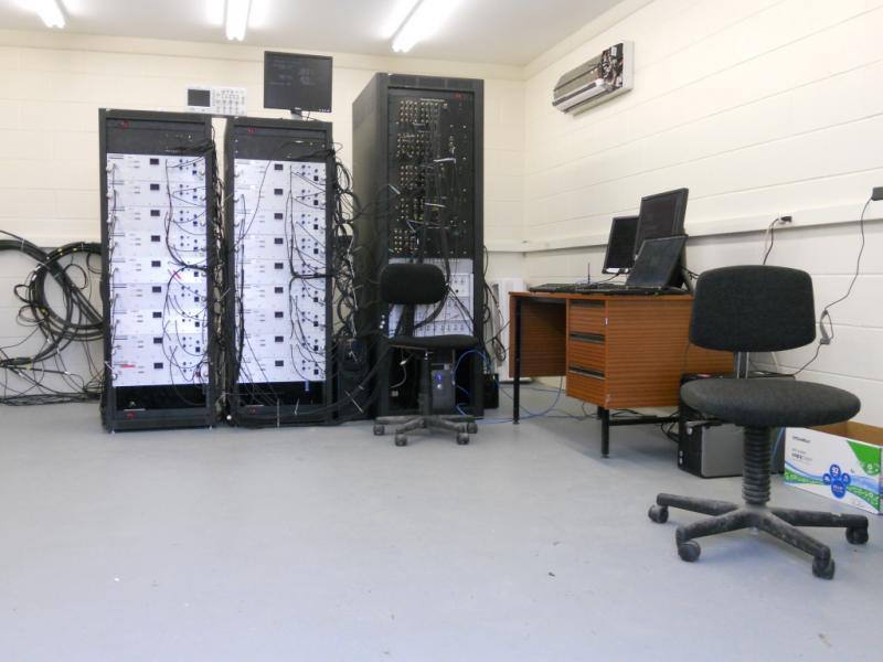 Electronics at the Blackstone radar site.