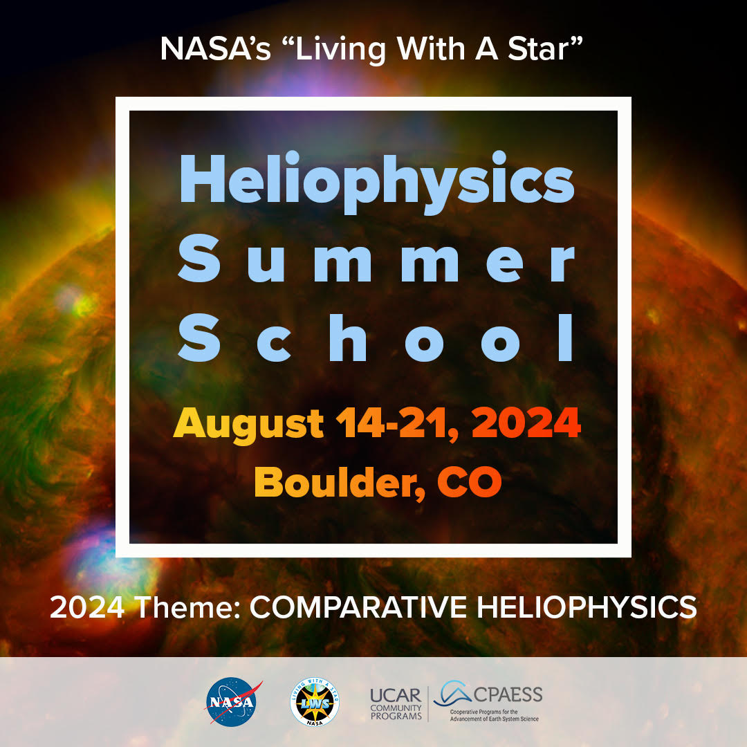 2024 NASA Heliophysics Summer School announced